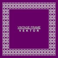 Vintage ornamental vector frame. Vector illustration template for design