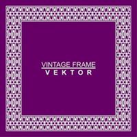 Vintage ornamental vector frame. Vector illustration template for design