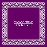 Vintage ornamental vector frame. Vector illustration template for design