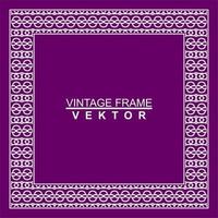 Vintage ornamental vector frame. Vector illustration template for design