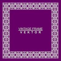 Vintage ornamental vector frame. Vector illustration template for design