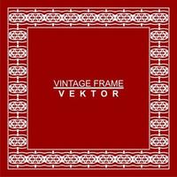 Vintage ornamental vector frame. Vector illustration template for design