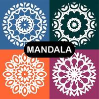 conjunto de mandalas vectoriales. plantillas para el diseño vector