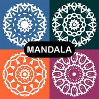 conjunto de mandalas vectoriales. plantillas para el diseño vector