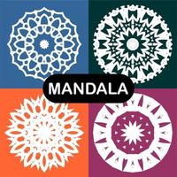 conjunto de mandalas vectoriales. plantillas para el diseño vector