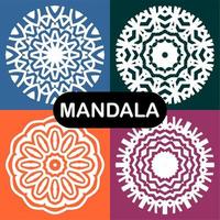 conjunto de mandalas vectoriales. plantillas para el diseño vector