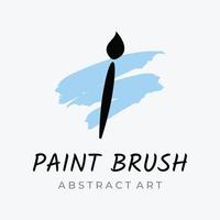 diseño creativo de plantilla de logotipo de pintura de casa y pincel abstracto. con signo de pincel y pinceladas modernas en colores coloridos. logotipo para empresa, empresa de pintura y taller de pintura. vector