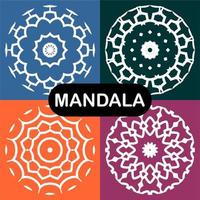 conjunto de mandalas vectoriales. plantillas para el diseño vector