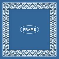 Vintage ornamental vector frame. Vector illustration template for design