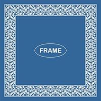 Vintage ornamental vector frame. Vector illustration template for design