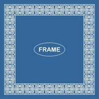 Vintage ornamental vector frame. Vector illustration template for design