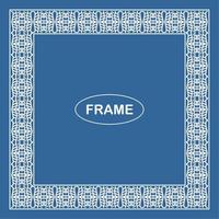 Vintage ornamental vector frame. Vector illustration template for design