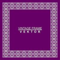 Vintage ornamental vector frame. Vector illustration template for design