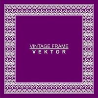 Vintage ornamental vector frame. Vector illustration template for design