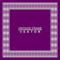 Vintage ornamental vector frame. Vector illustration template for design