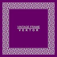 Vintage ornamental vector frame. Vector illustration template for design