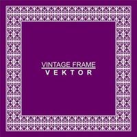 Vintage ornamental vector frame. Vector illustration template for design