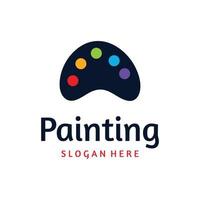 Abstract paint brush and house paint logo template creative design.With brush sign and modern brush strokes in colorful colors.Logo for business,paint company and paint shop. vector