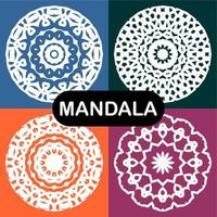 conjunto de mandalas vectoriales. plantillas para el diseño vector