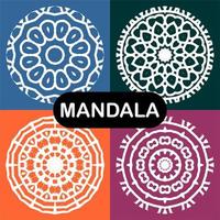 conjunto de mandalas vectoriales. plantillas para el diseño vector