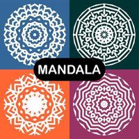 conjunto de mandalas vectoriales. plantillas para el diseño vector