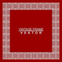 Vintage ornamental vector frame. Vector illustration template for design