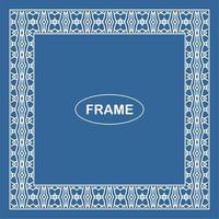 Vintage ornamental vector frame. Vector illustration template for design