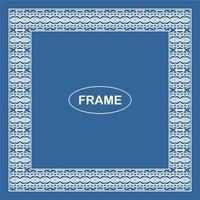 Vintage ornamental vector frame. Vector illustration template for design