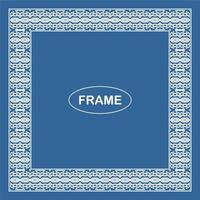 Vintage ornamental vector frame. Vector illustration template for design