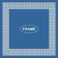Vintage ornamental vector frame. Vector illustration template for design