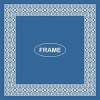 Vintage ornamental vector frame. Vector illustration template for design