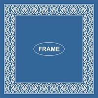 Vintage ornamental vector frame. Vector illustration template for design