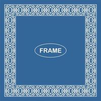 Vintage ornamental vector frame. Vector illustration template for design