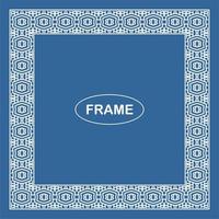 Vintage ornamental vector frame. Vector illustration template for design