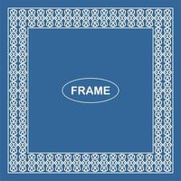 Vintage ornamental vector frame. Vector illustration template for design