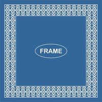 Vintage ornamental vector frame. Vector illustration template for design