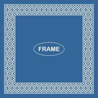 Vintage ornamental vector frame. Vector illustration template for design