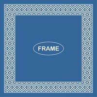 Vintage ornamental vector frame. Vector illustration template for design