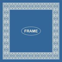 Vintage ornamental vector frame. Vector illustration template for design