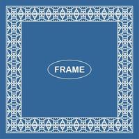 Vintage ornamental vector frame. Vector illustration template for design