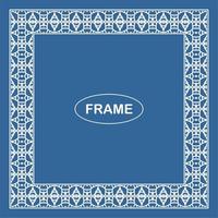 Vintage ornamental vector frame. Vector illustration template for design