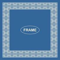 Vintage ornamental vector frame. Vector illustration template for design
