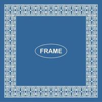 Vintage ornamental vector frame. Vector illustration template for design