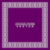 Vintage ornamental vector frame. Vector illustration template for design