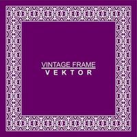 Vintage ornamental vector frame. Vector illustration template for design