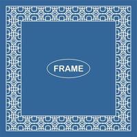 Vintage ornamental vector frame. Vector illustration template for design