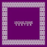Vintage ornamental vector frame. Vector illustration template for design