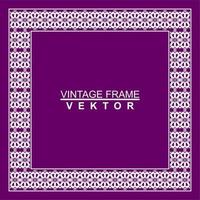 Vintage ornamental vector frame. Vector illustration template for design