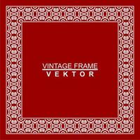 Vintage ornamental vector frame. Vector illustration template for design