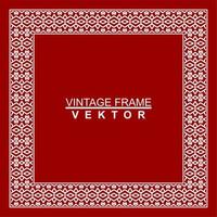 Vintage ornamental vector frame. Vector illustration template for design